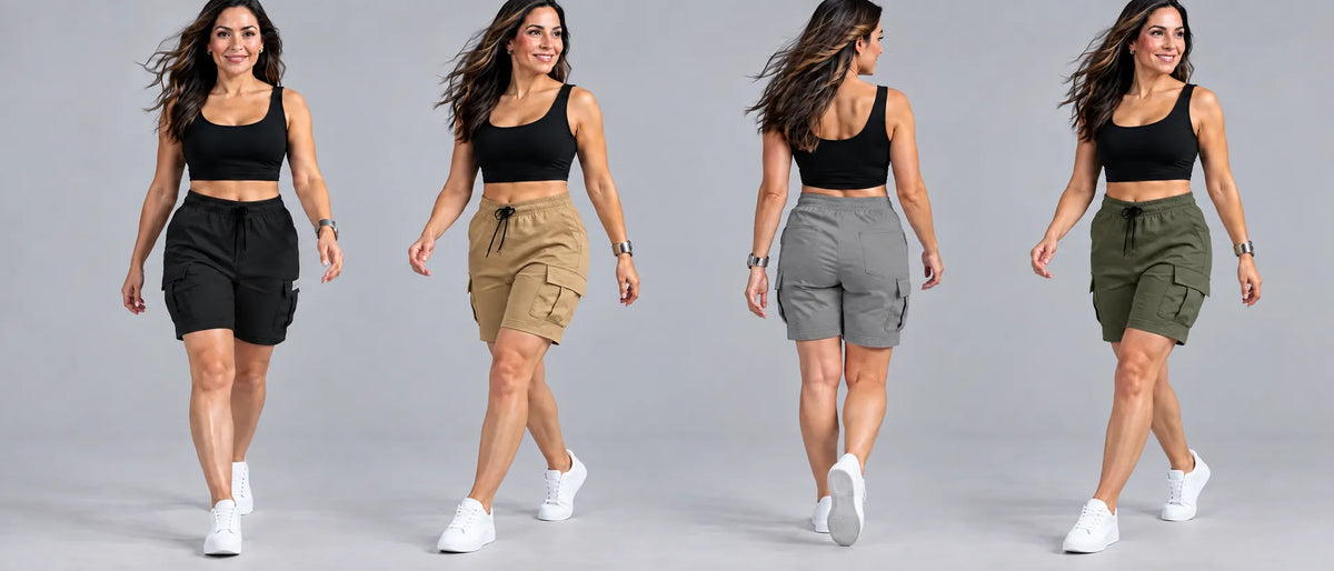 PACK X 4 SHORTS  CARGO- NEGRO- CAFE - GRIS- VERDE