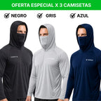 CAMISETAS X 3 - NEGRA - GRIS- AZUL OSCURO - KORAX